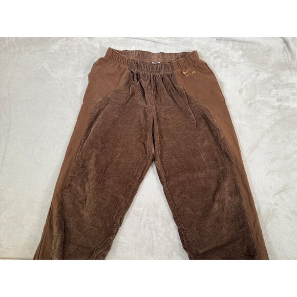 Nike Cord Fleece Pants Women's L Brown Workout Jogging Sport Running - Picture 1 of 10